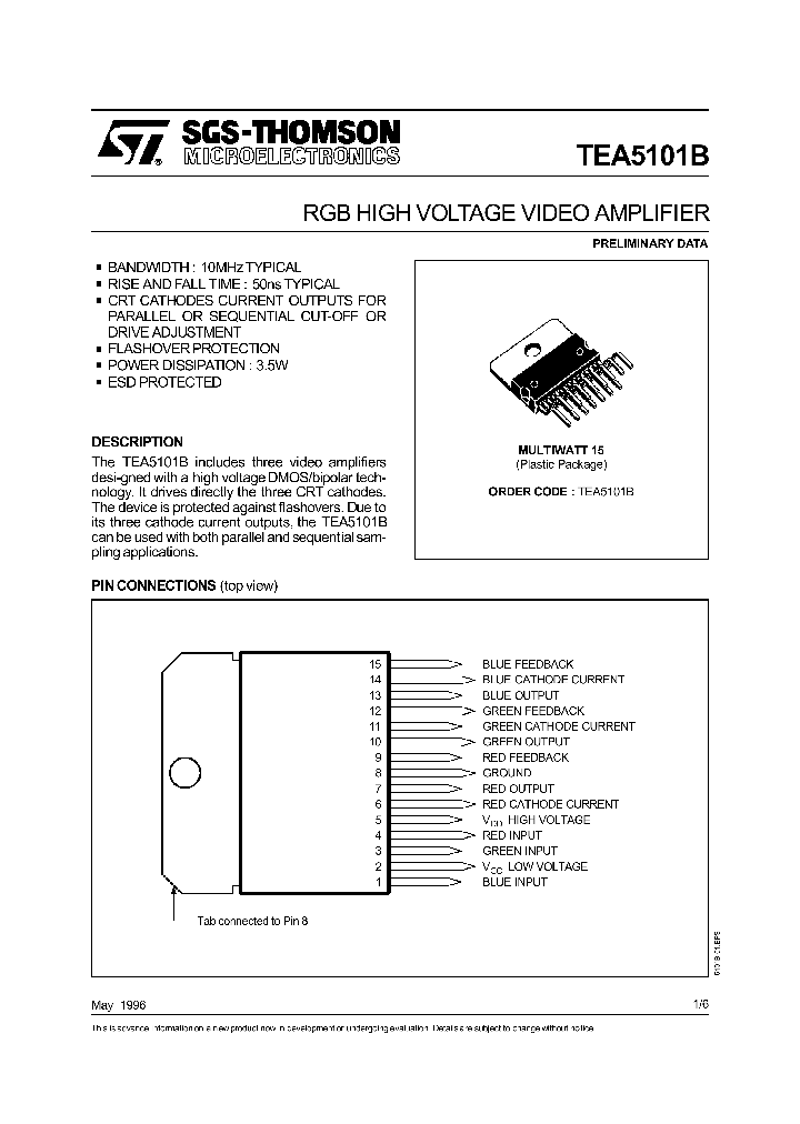 TEA5101B_144999.PDF Datasheet