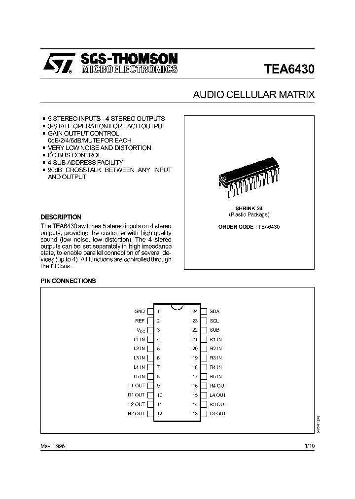 TEA6430_210164.PDF Datasheet