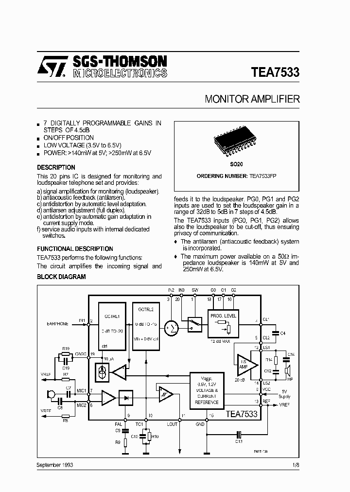 TEA7533_212877.PDF Datasheet