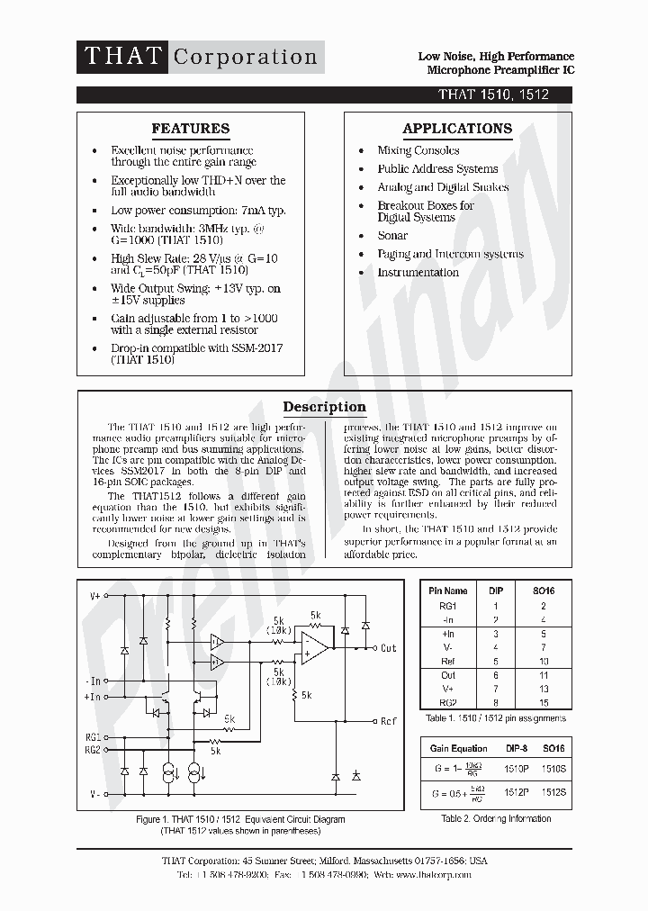 THAT1510_273810.PDF Datasheet