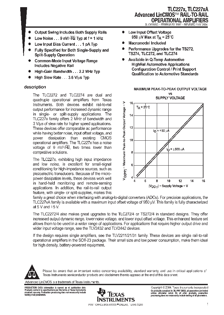 TLC2272CDR_232240.PDF Datasheet