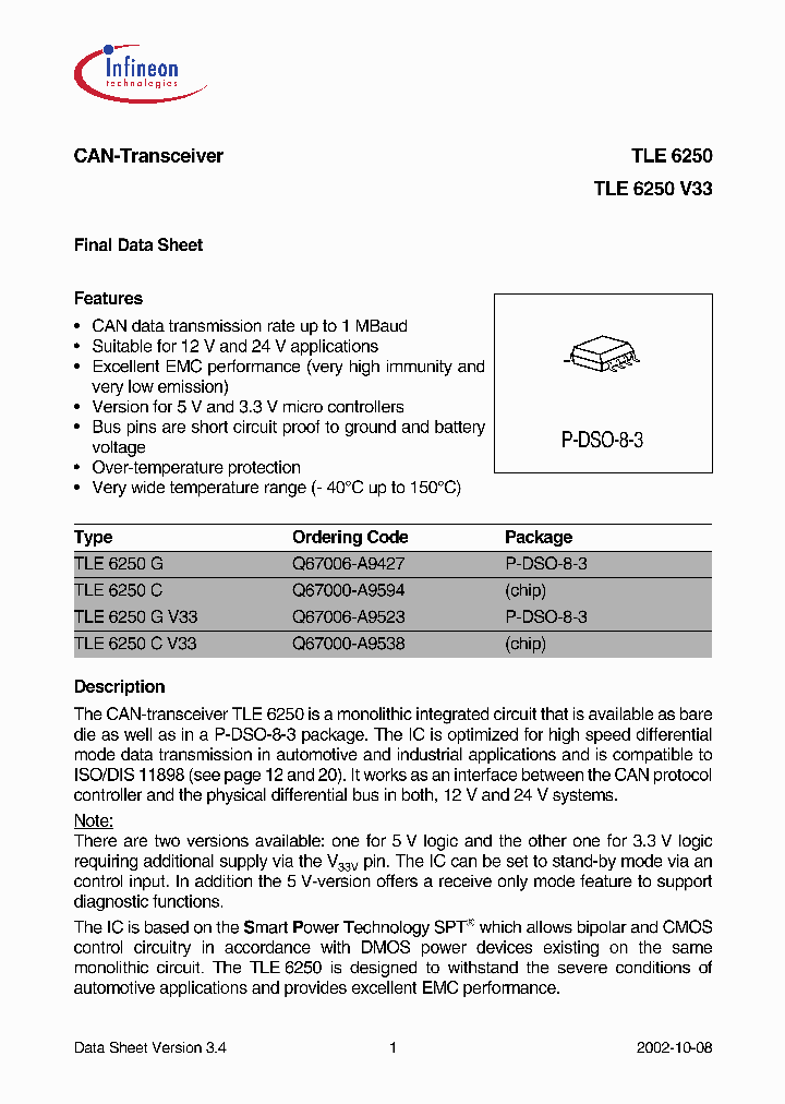 TLE6250GV3_295499.PDF Datasheet