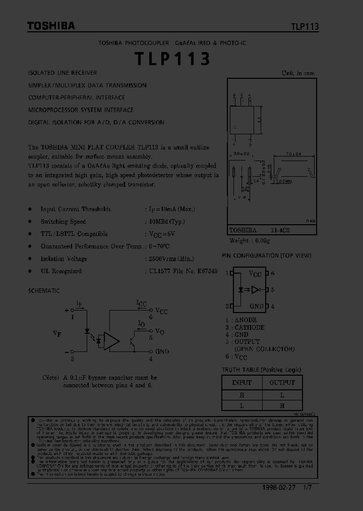 TLP113_280343.PDF Datasheet