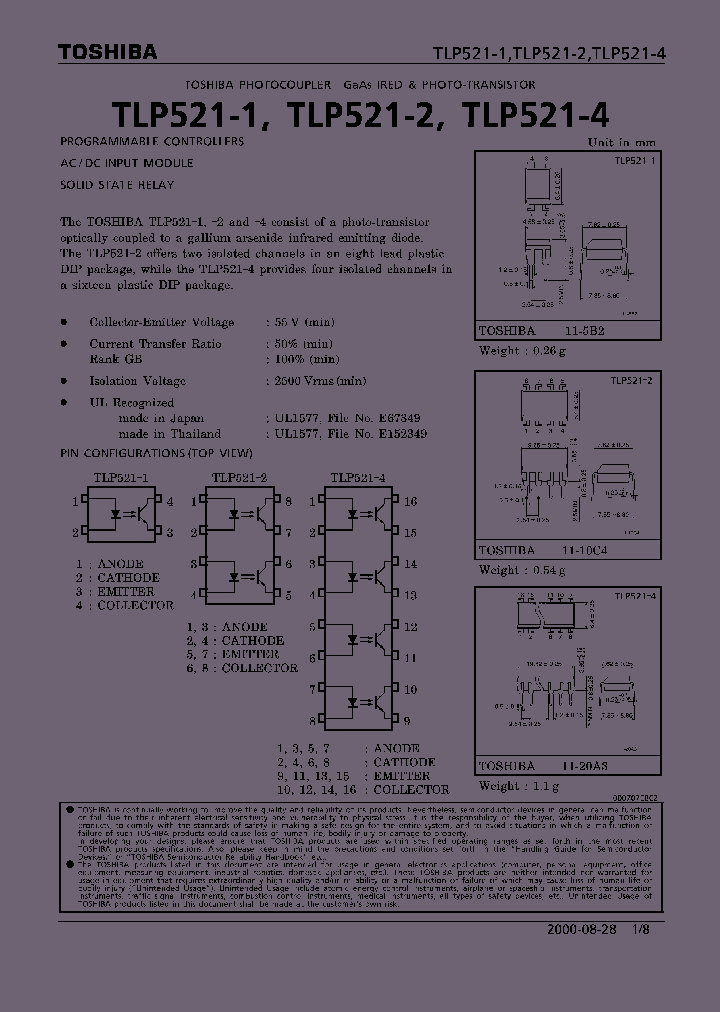 TLP521-4GB_275964.PDF Datasheet
