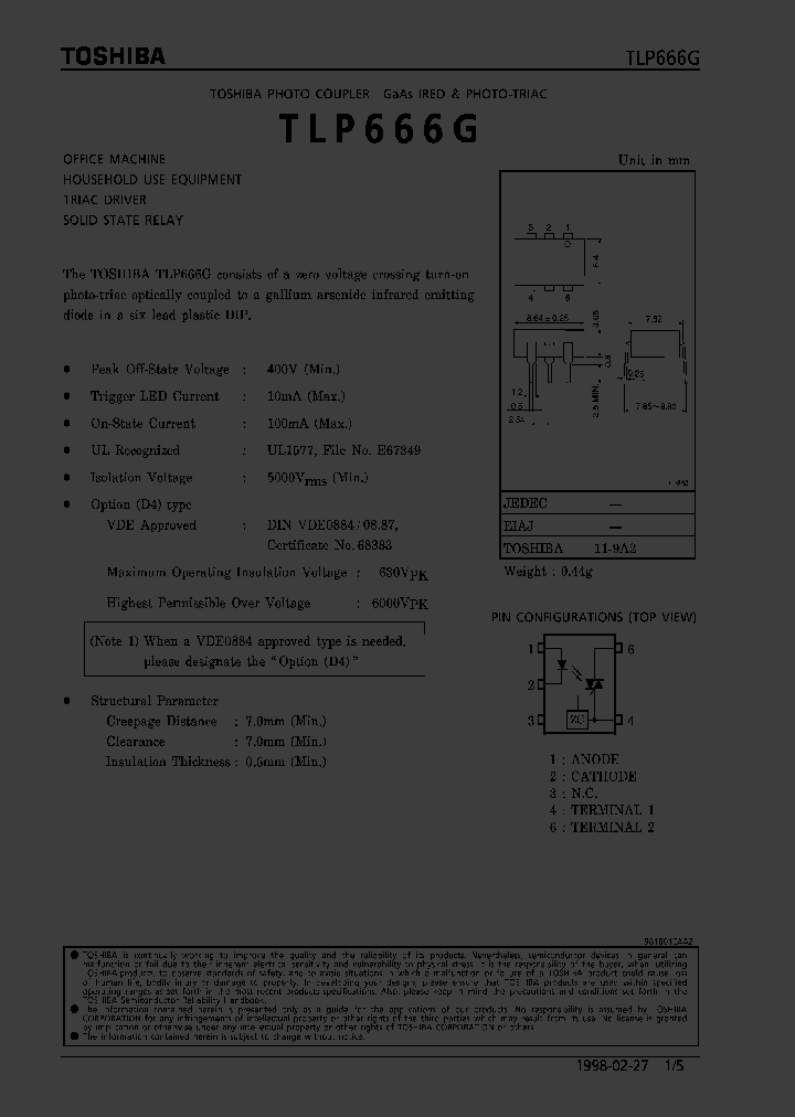 TLP666G_274835.PDF Datasheet