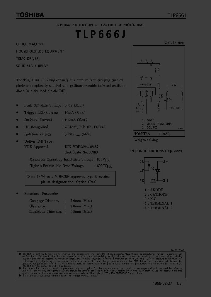 TLP666J_274833.PDF Datasheet