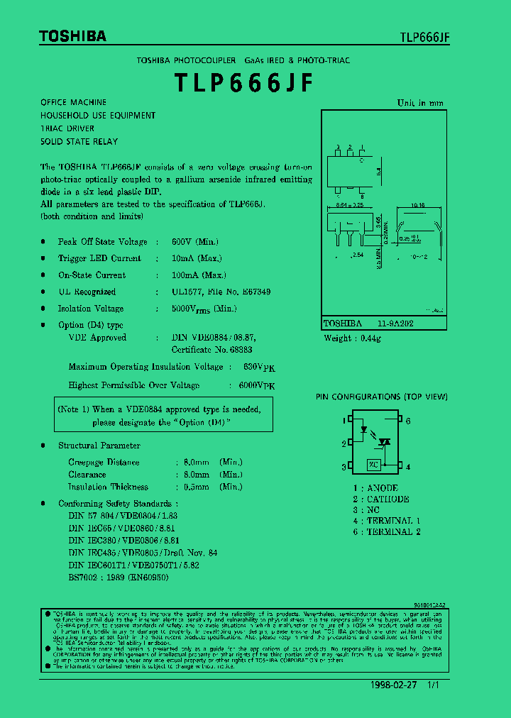 TLP666JF_274832.PDF Datasheet