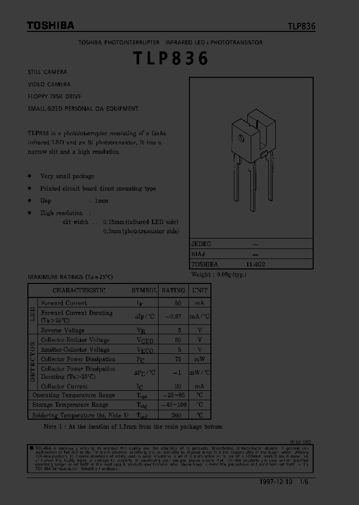 TLP836_223265.PDF Datasheet
