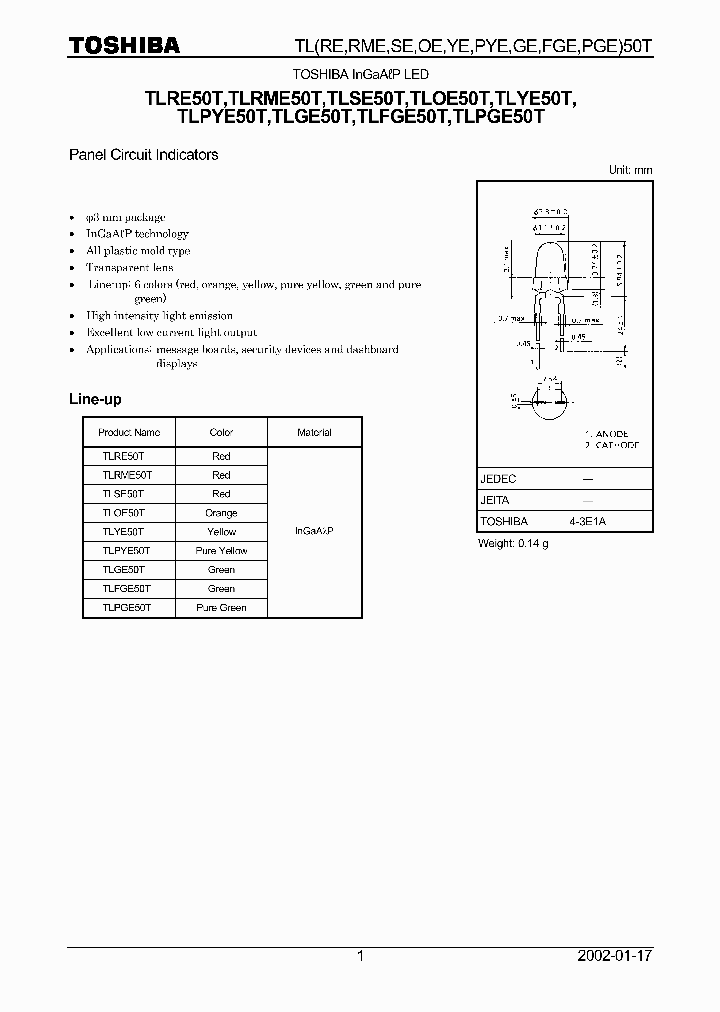 TLYE50T_66267.PDF Datasheet