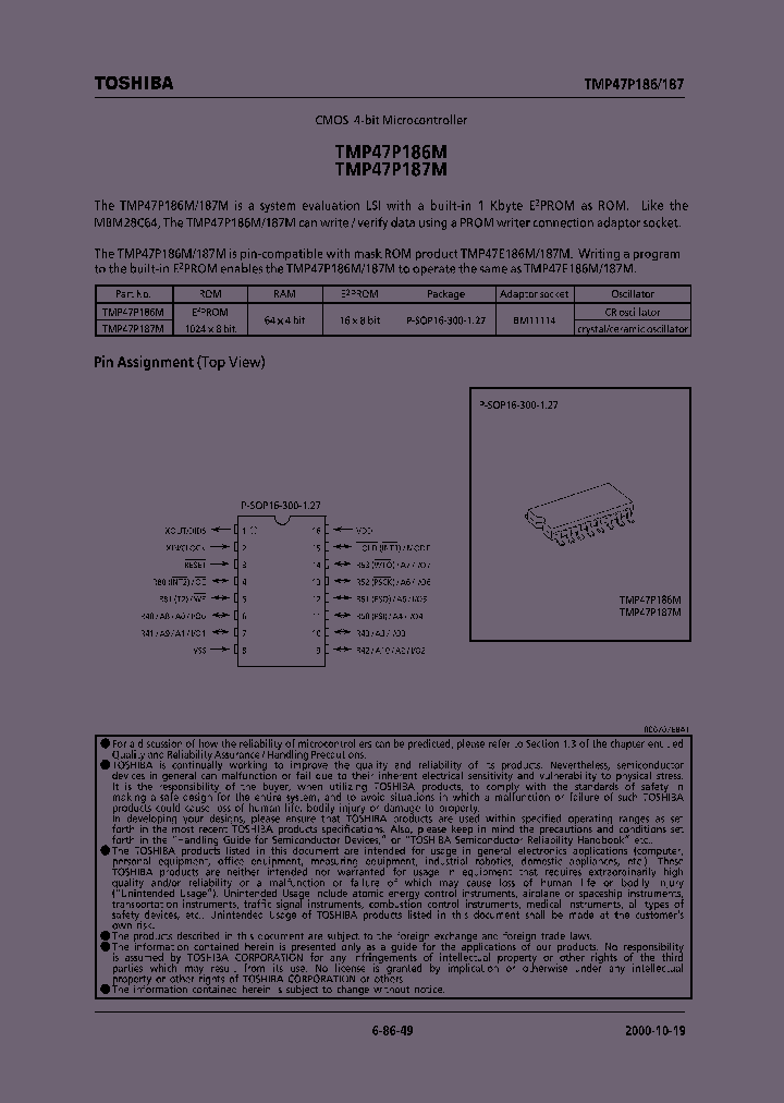 TMP47P187M_266469.PDF Datasheet