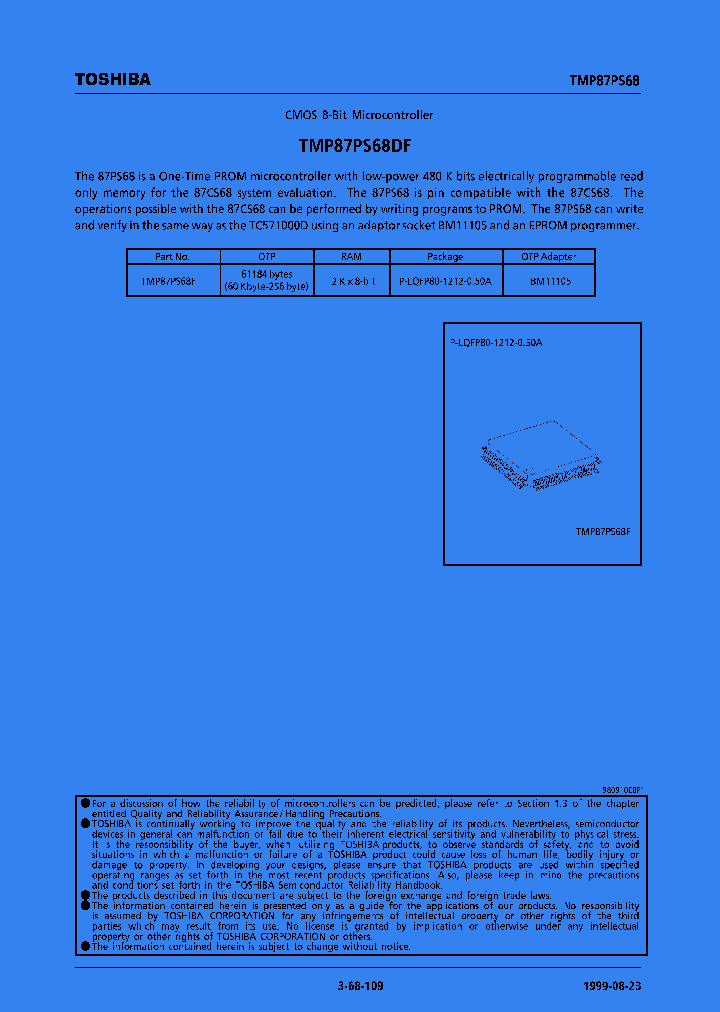 TMP87PS68DF_227546.PDF Datasheet