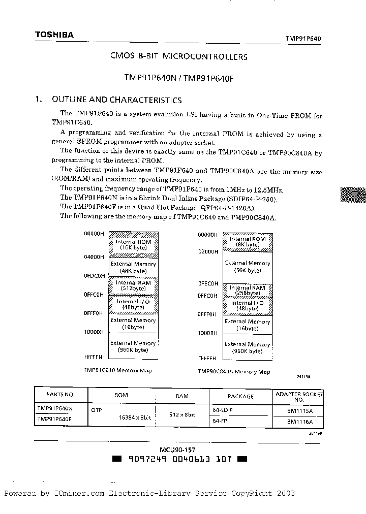 TMP91P640N_201288.PDF Datasheet