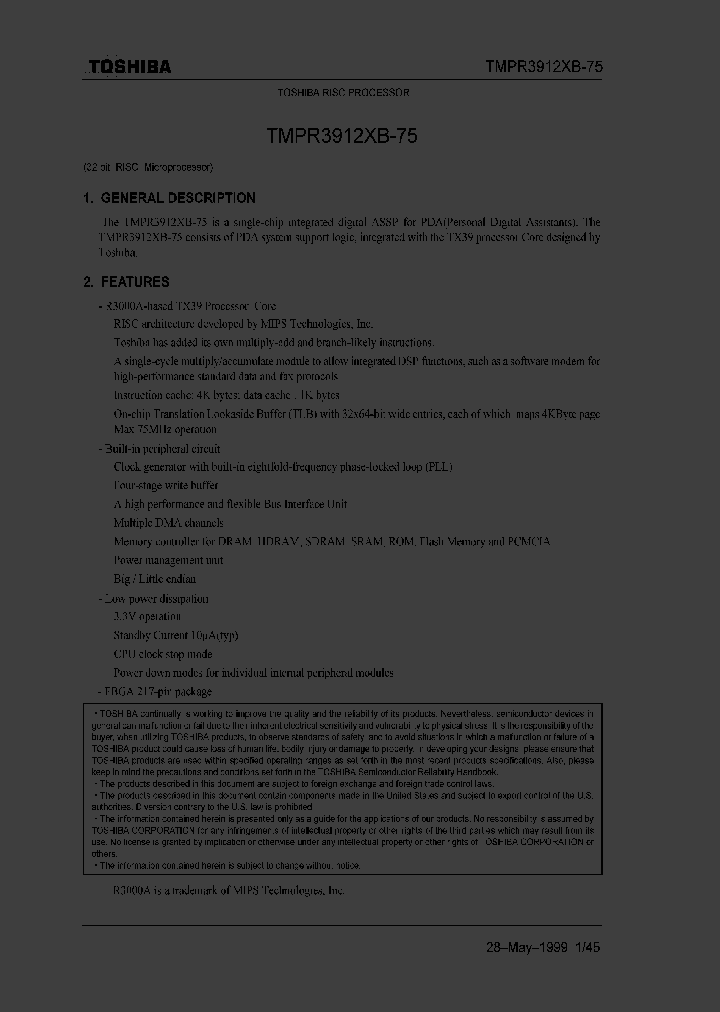 TMPR3912XB-75_227841.PDF Datasheet