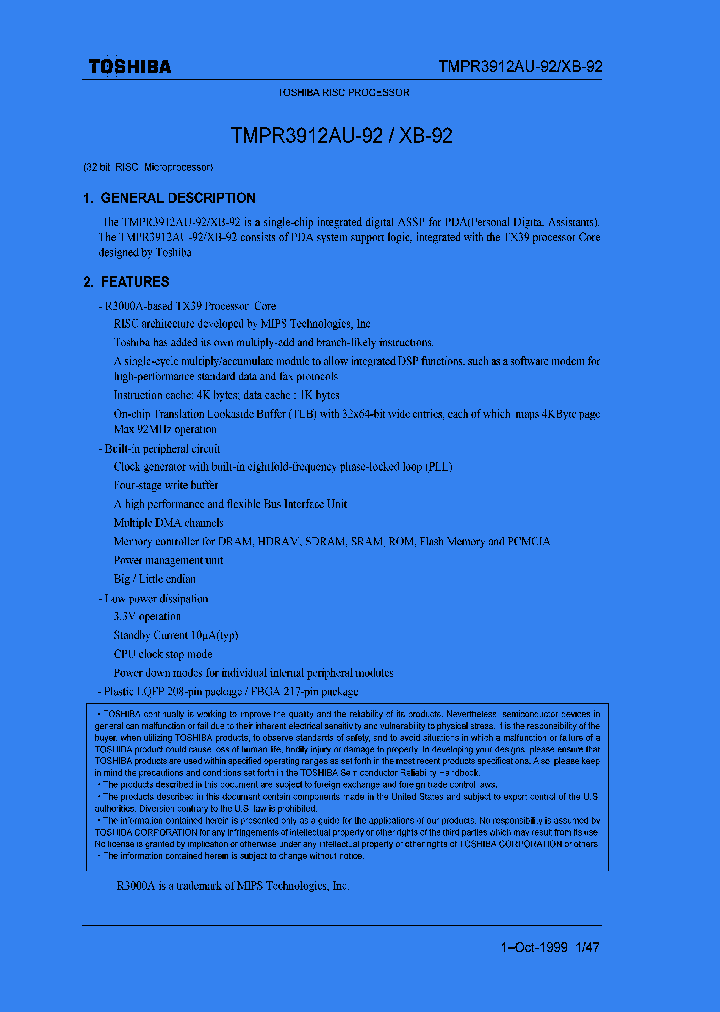 TMPR3912XB-92_227842.PDF Datasheet