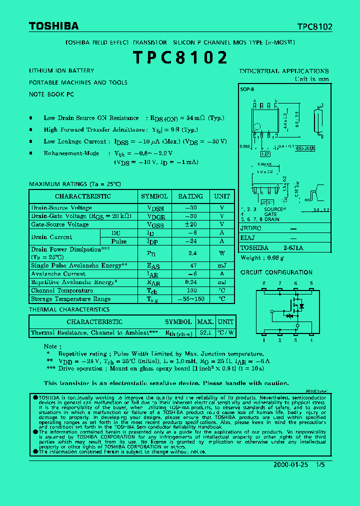 TPC8102_283755.PDF Datasheet