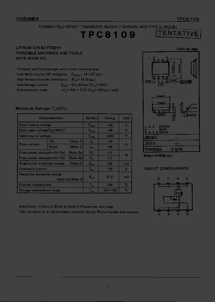 TPC8109_16128.PDF Datasheet