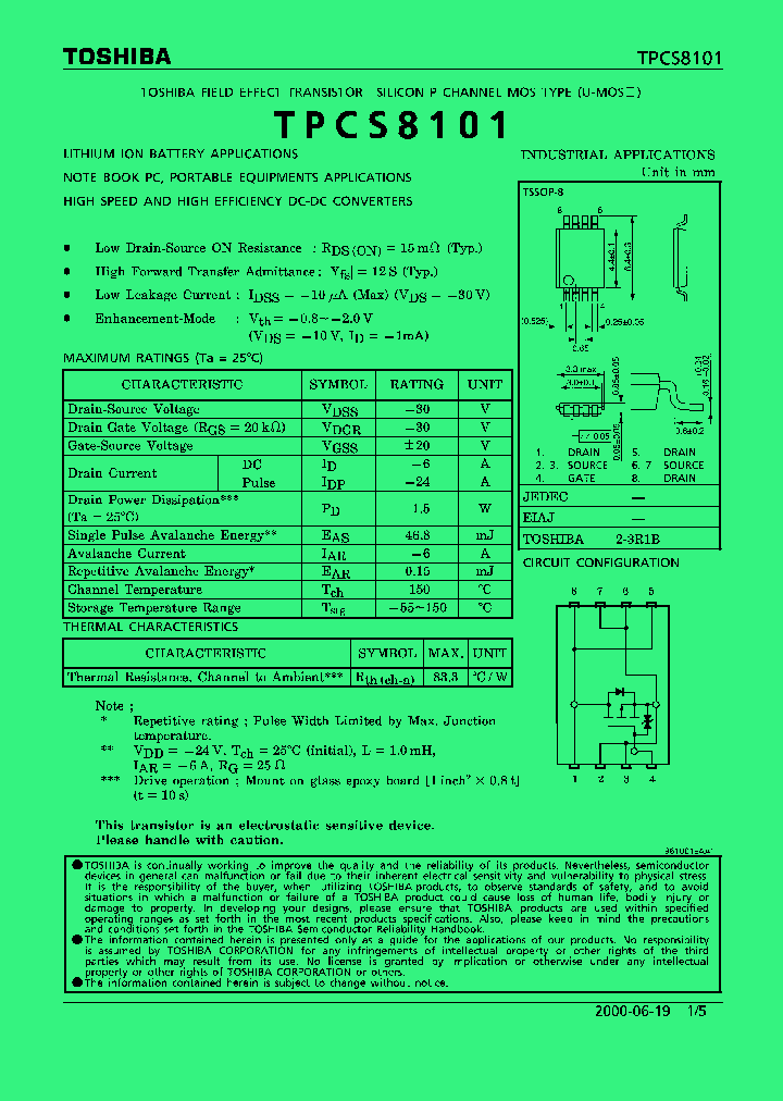TPCS8101_284578.PDF Datasheet