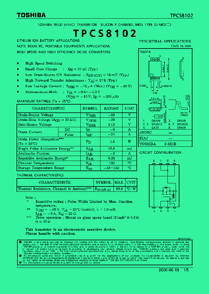 TPCS8102_284577.PDF Datasheet