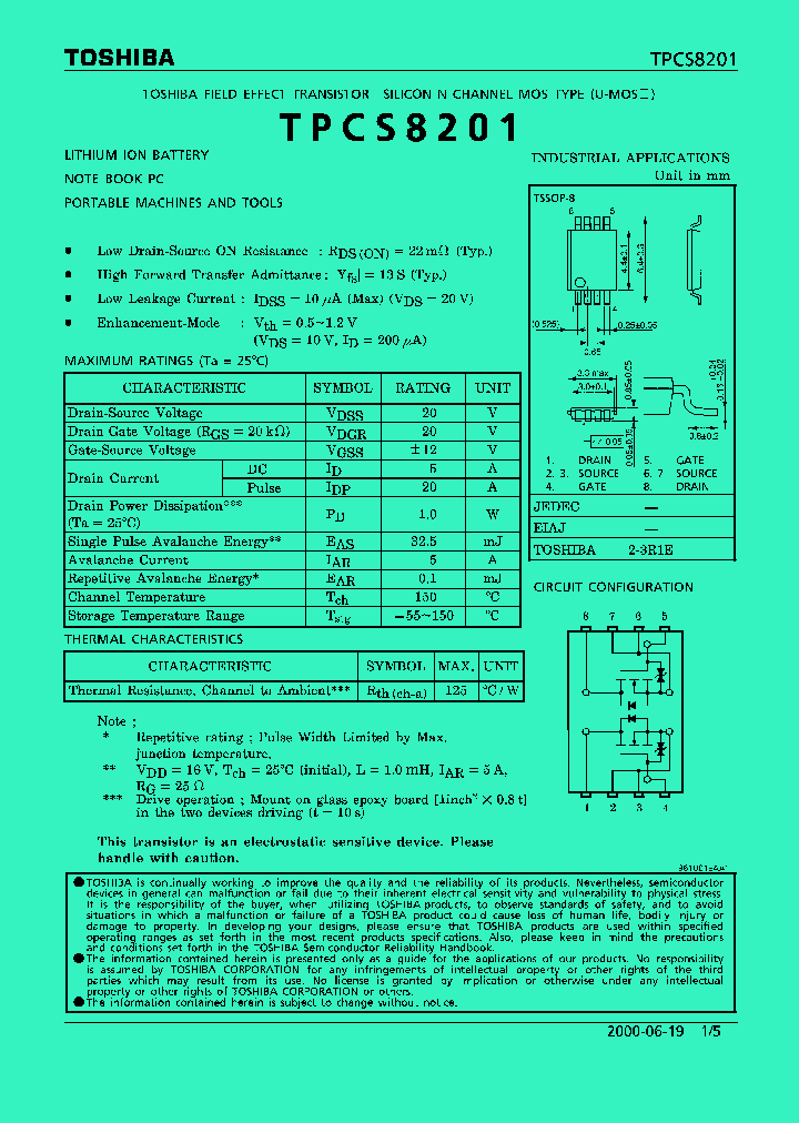 TPCS8201_288461.PDF Datasheet
