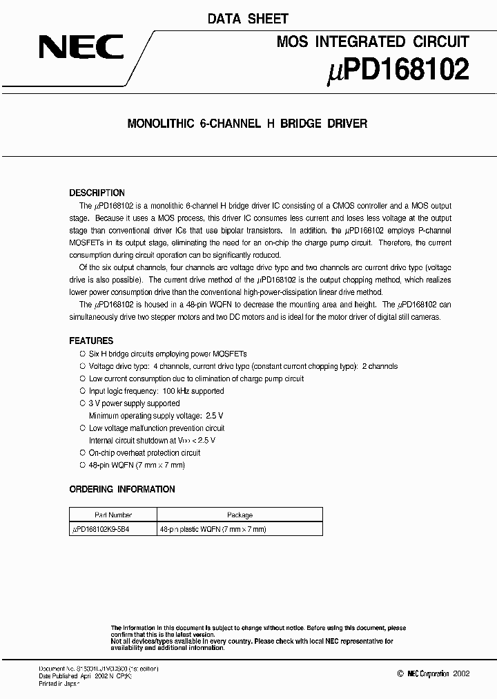 UPD168102_290819.PDF Datasheet