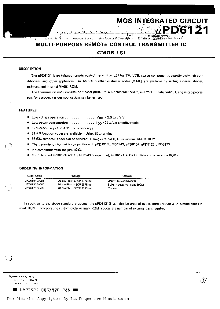 UPD6121G-001_285430.PDF Datasheet