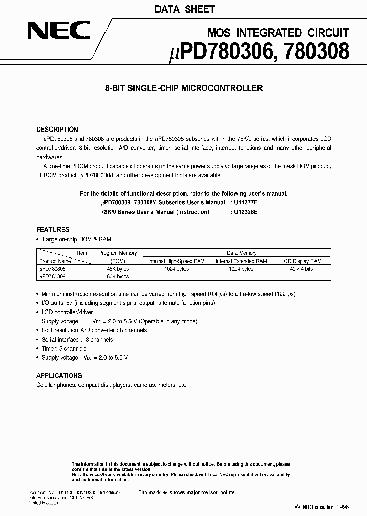 UPD780306_289303.PDF Datasheet