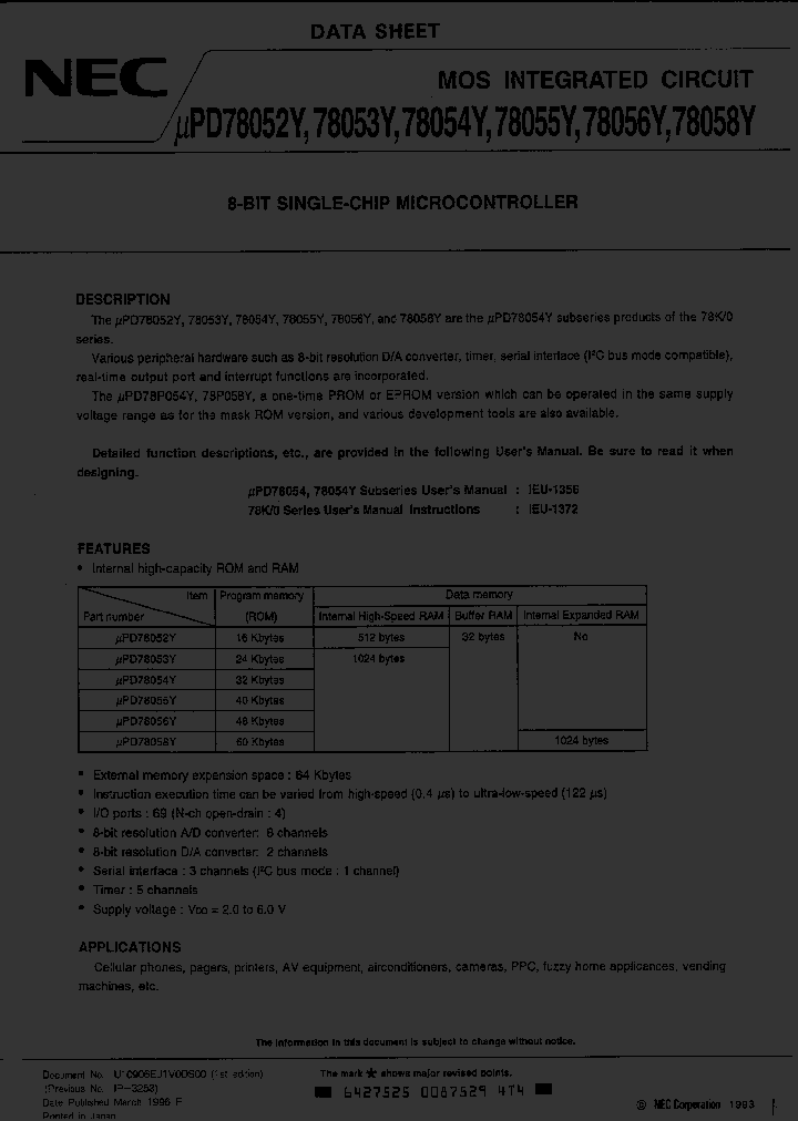 UPD78058YGC-XXX-3B9_220987.PDF Datasheet
