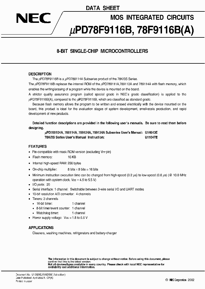 UPD78F9116B_202561.PDF Datasheet
