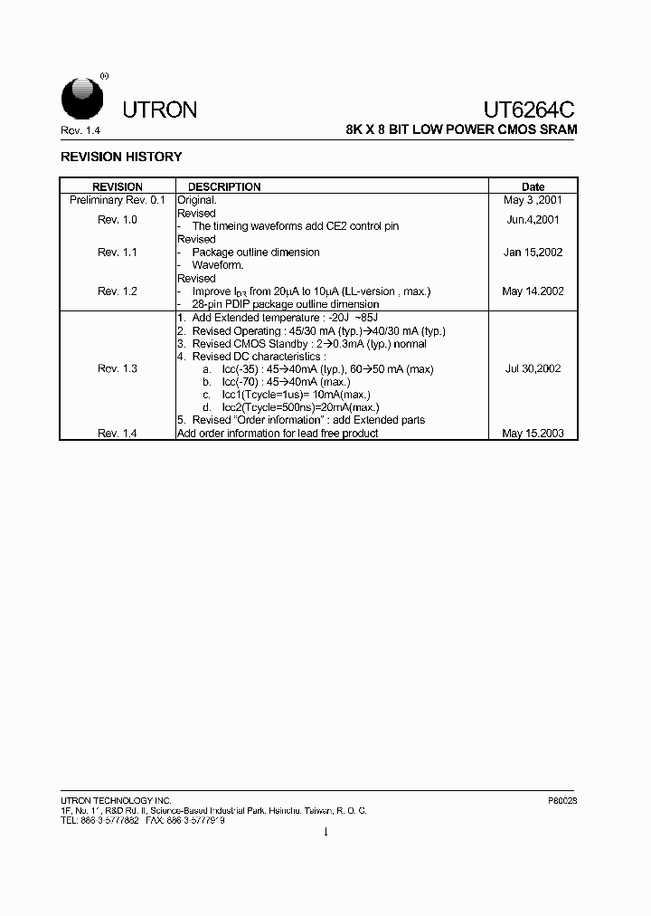 UT6264_278058.PDF Datasheet