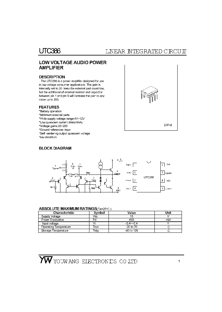 UTC386_242305.PDF Datasheet
