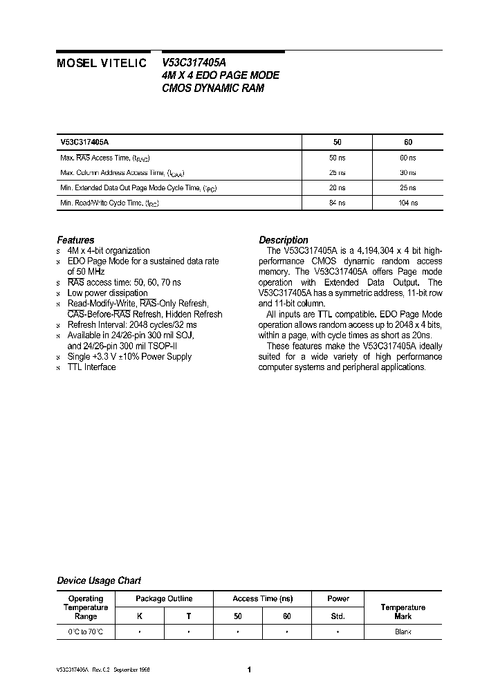 V53C317405A_251193.PDF Datasheet