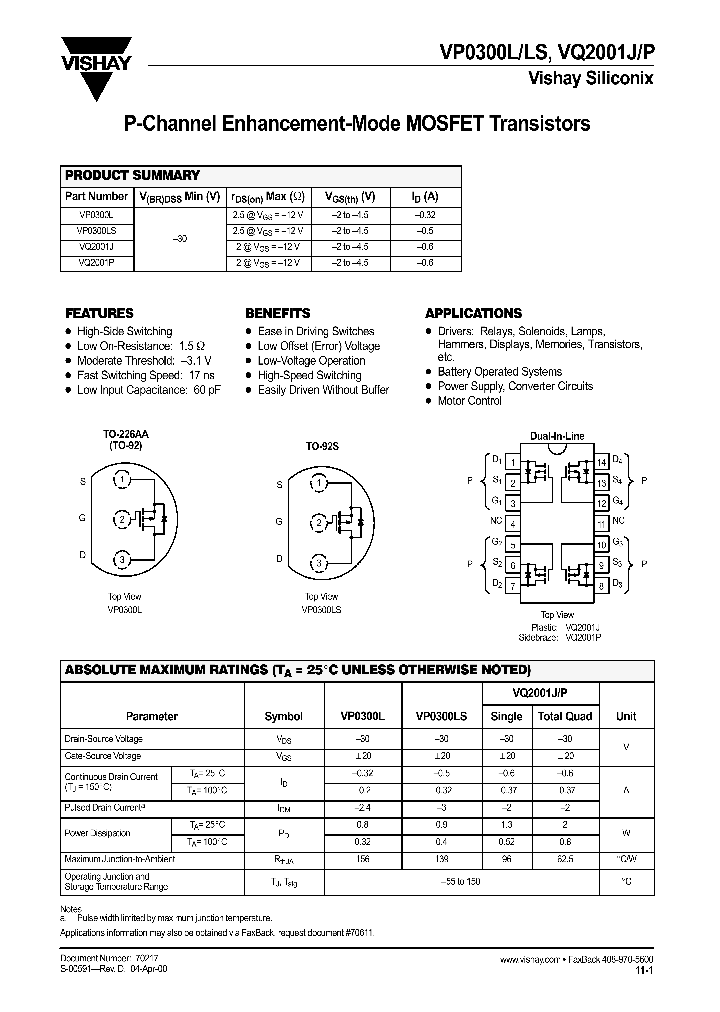 VP0300LS_298456.PDF Datasheet