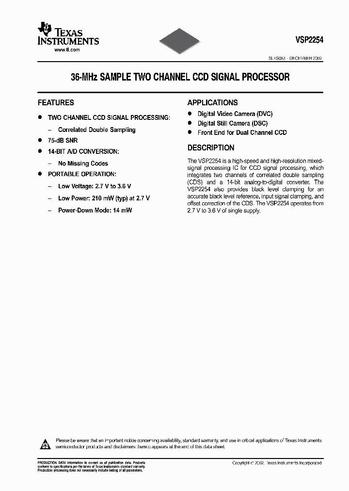 VSP2254_201608.PDF Datasheet