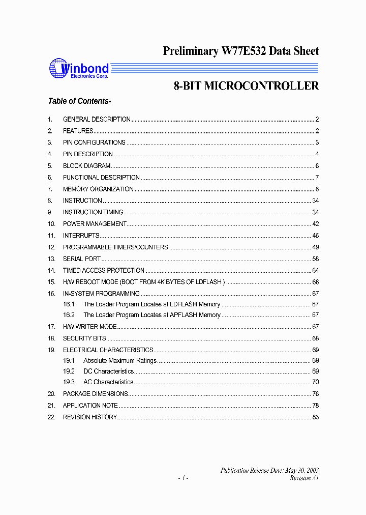 W77E532_217480.PDF Datasheet