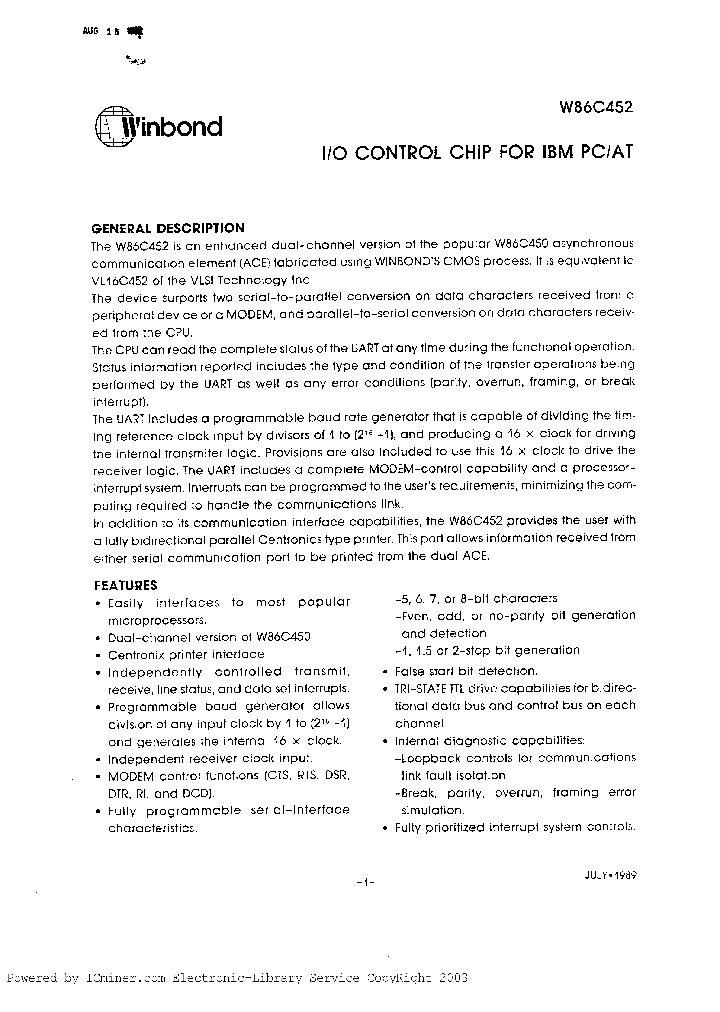 W86C452_203691.PDF Datasheet