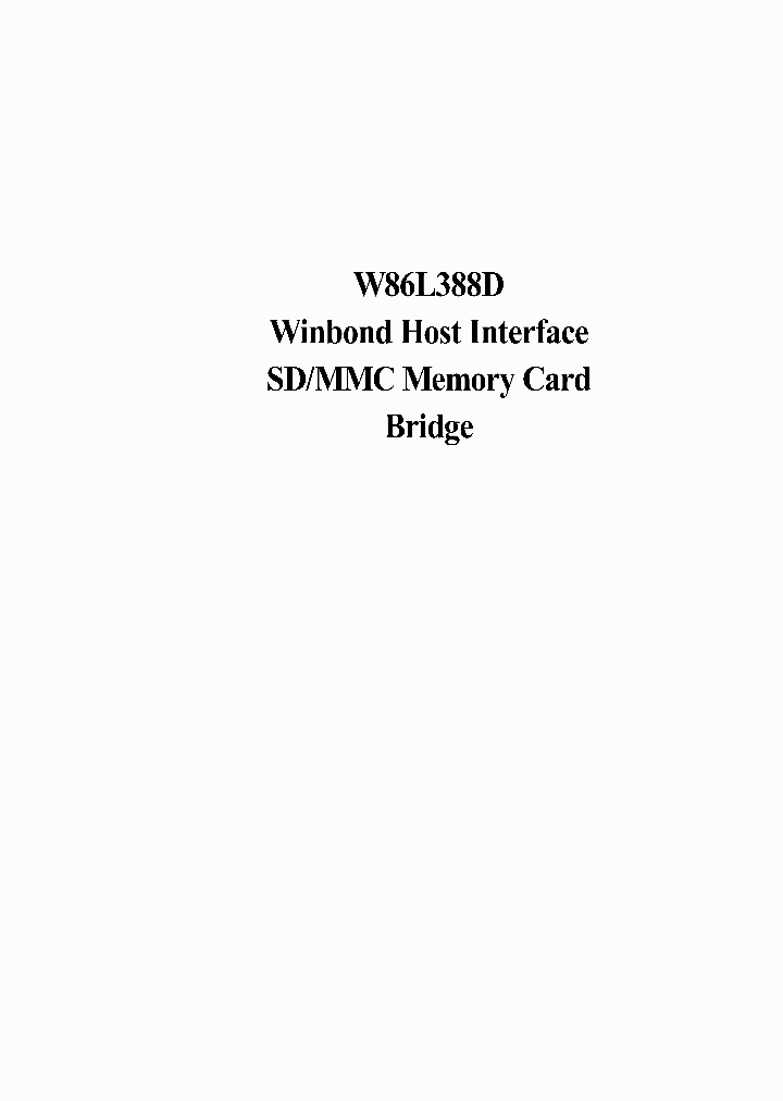W86L388D_254938.PDF Datasheet