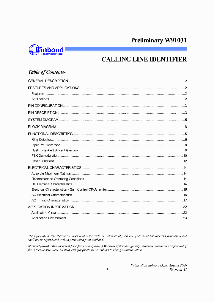 W91031_52758.PDF Datasheet