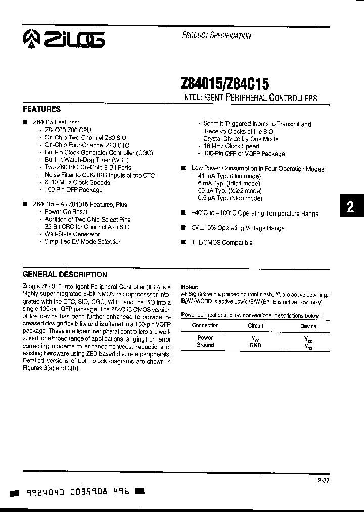 Z84C1510FEC_279603.PDF Datasheet