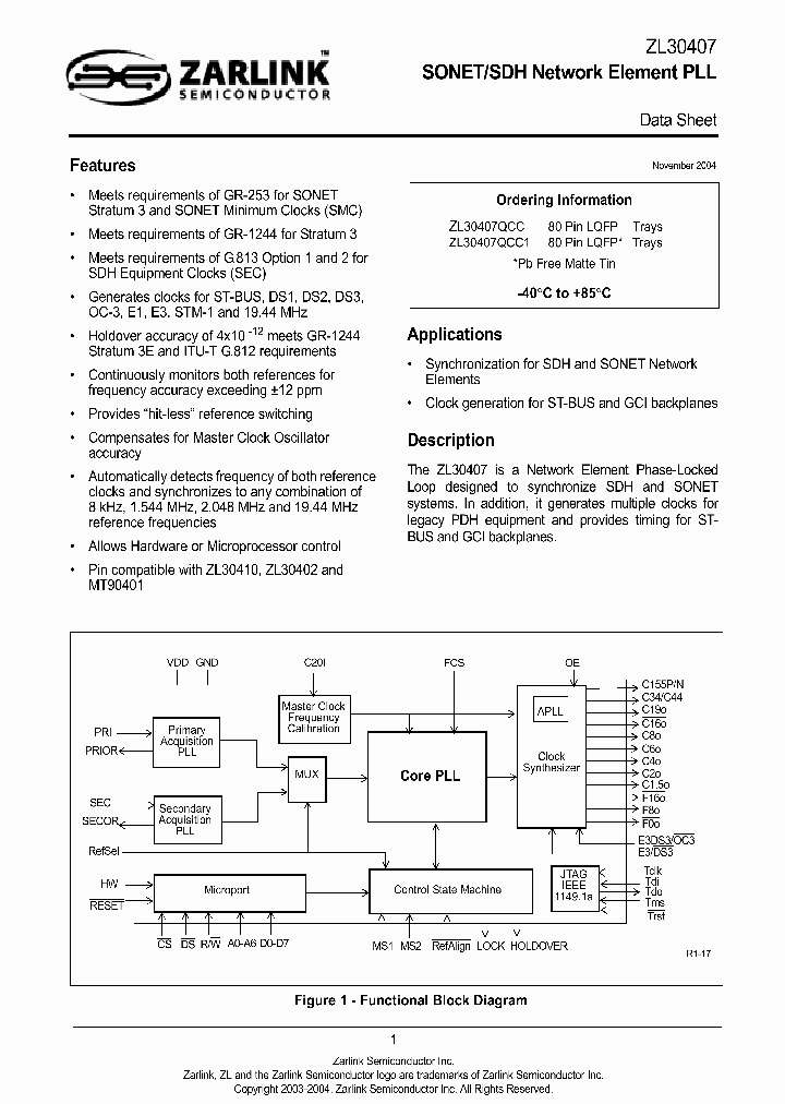 ZL30407_264273.PDF Datasheet