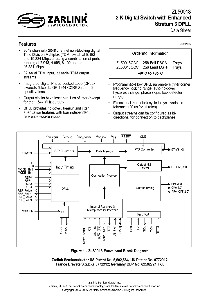 ZL50018_294191.PDF Datasheet
