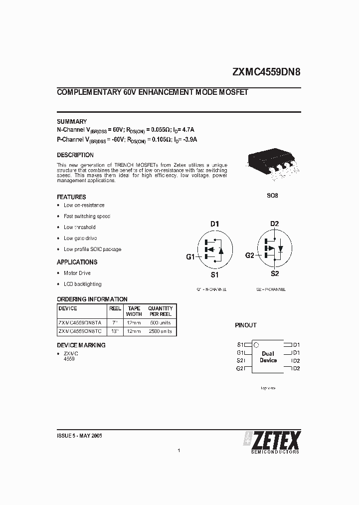 ZXMC4559DN8NBSP_271527.PDF Datasheet