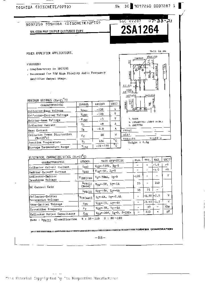 2SA1264_224885.PDF Datasheet
