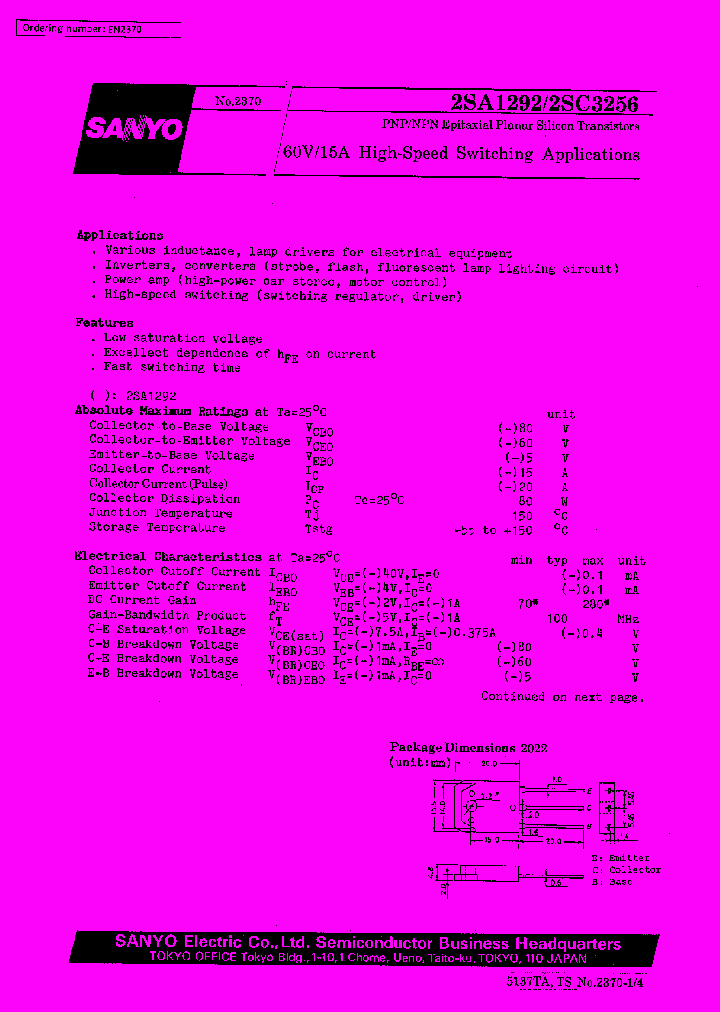 2SA1292_232707.PDF Datasheet