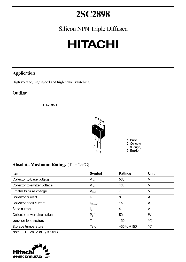 2SC2898_241556.PDF Datasheet