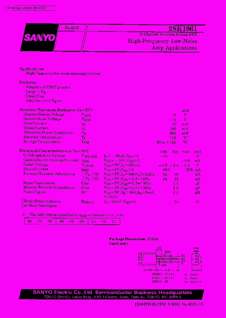 2SK1961_226664.PDF Datasheet