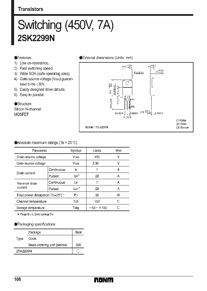 2SK2299N_254597.PDF Datasheet