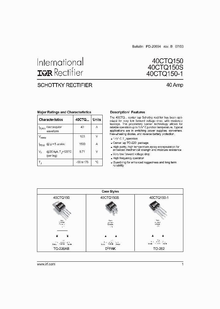 40CTQ150_233520.PDF Datasheet