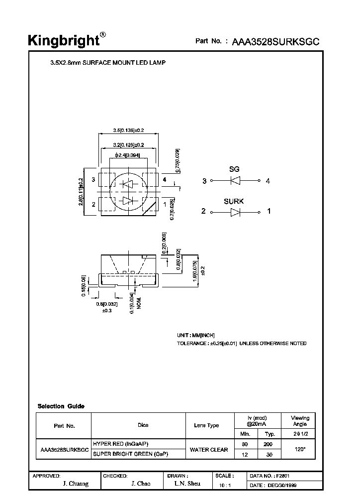 AAA3528SURKSGC_257521.PDF Datasheet