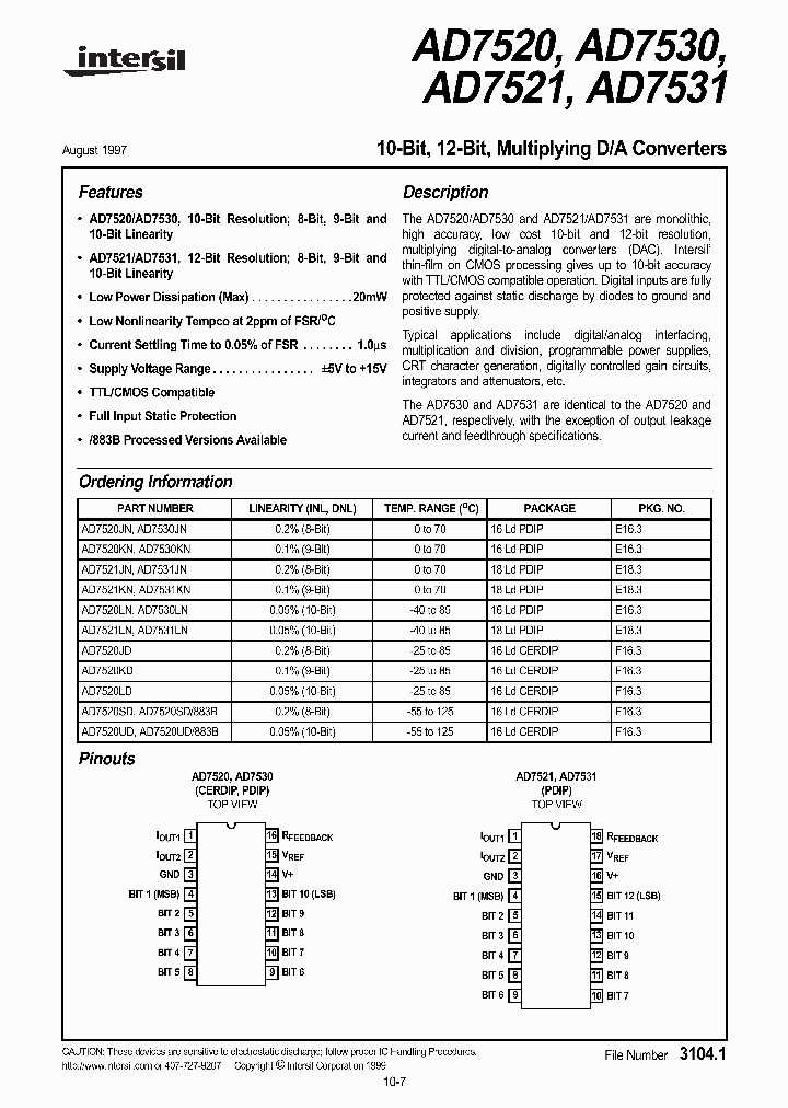 AD7520JN_248719.PDF Datasheet