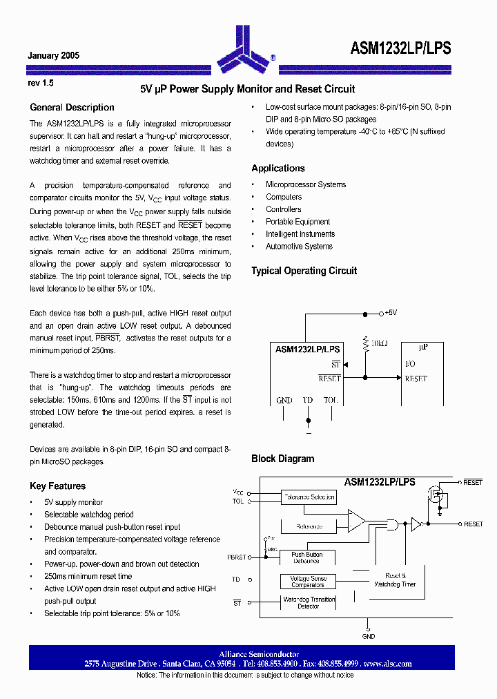ASM1232LP_232280.PDF Datasheet